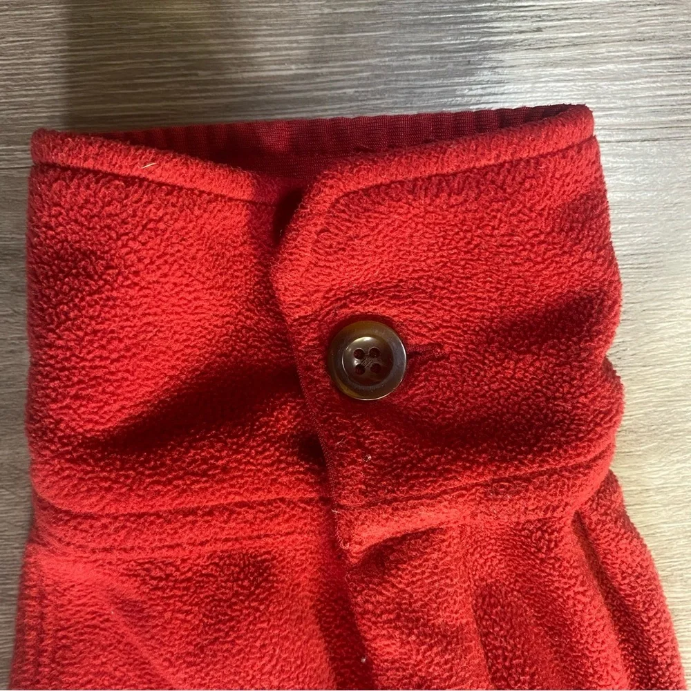 Bass Red Fleece Pullover Jacket‎ Sherpa Lined Size L